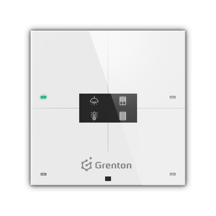 Biały panel dotykowy smart home