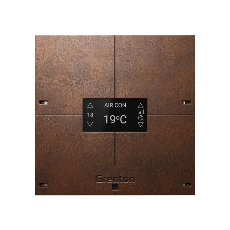Panel dotykowy Grenton w skórze — ciemny
